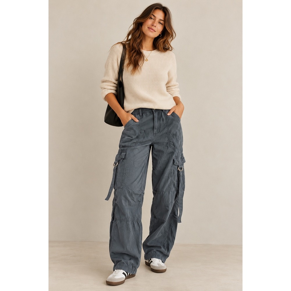 Wild Fable Cargo Pants Gray Wide Leg Utility Gorpcore Small